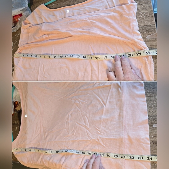 Sweaty Betty Dolman Sleeve Boxy Peach Sweatshirt with Thumbholes Oversized S - Picture 10 of 11